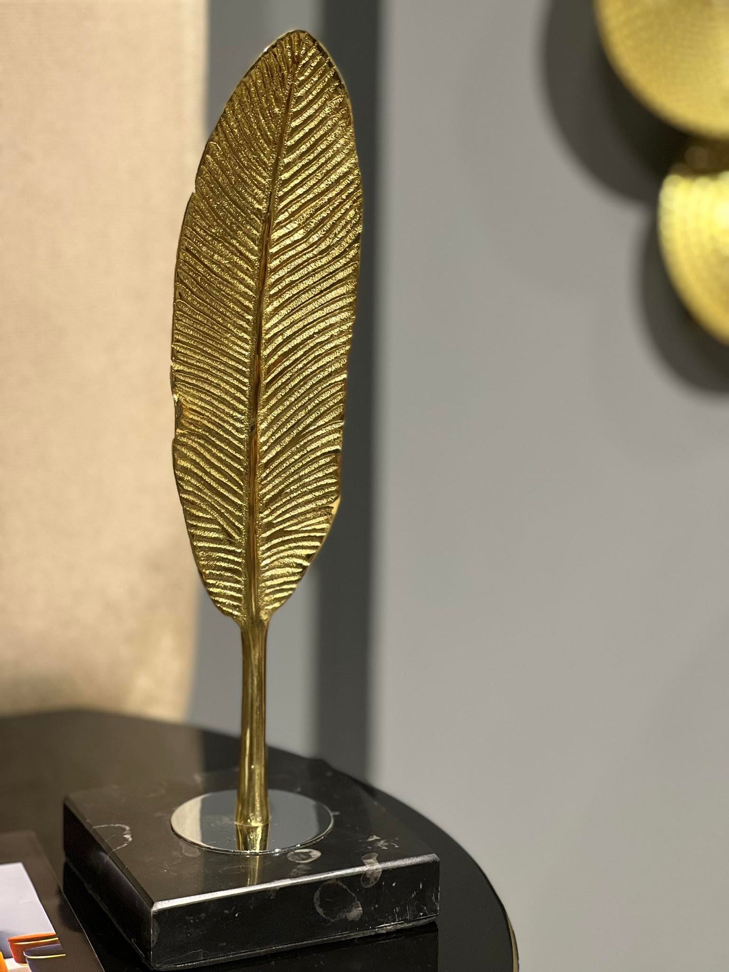 Golden Brass Feather