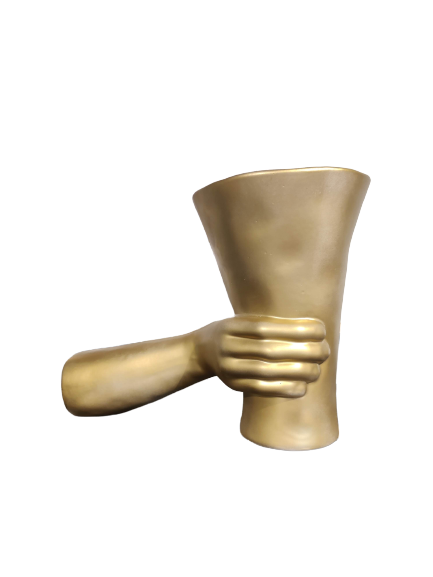 Golden Hand Vase