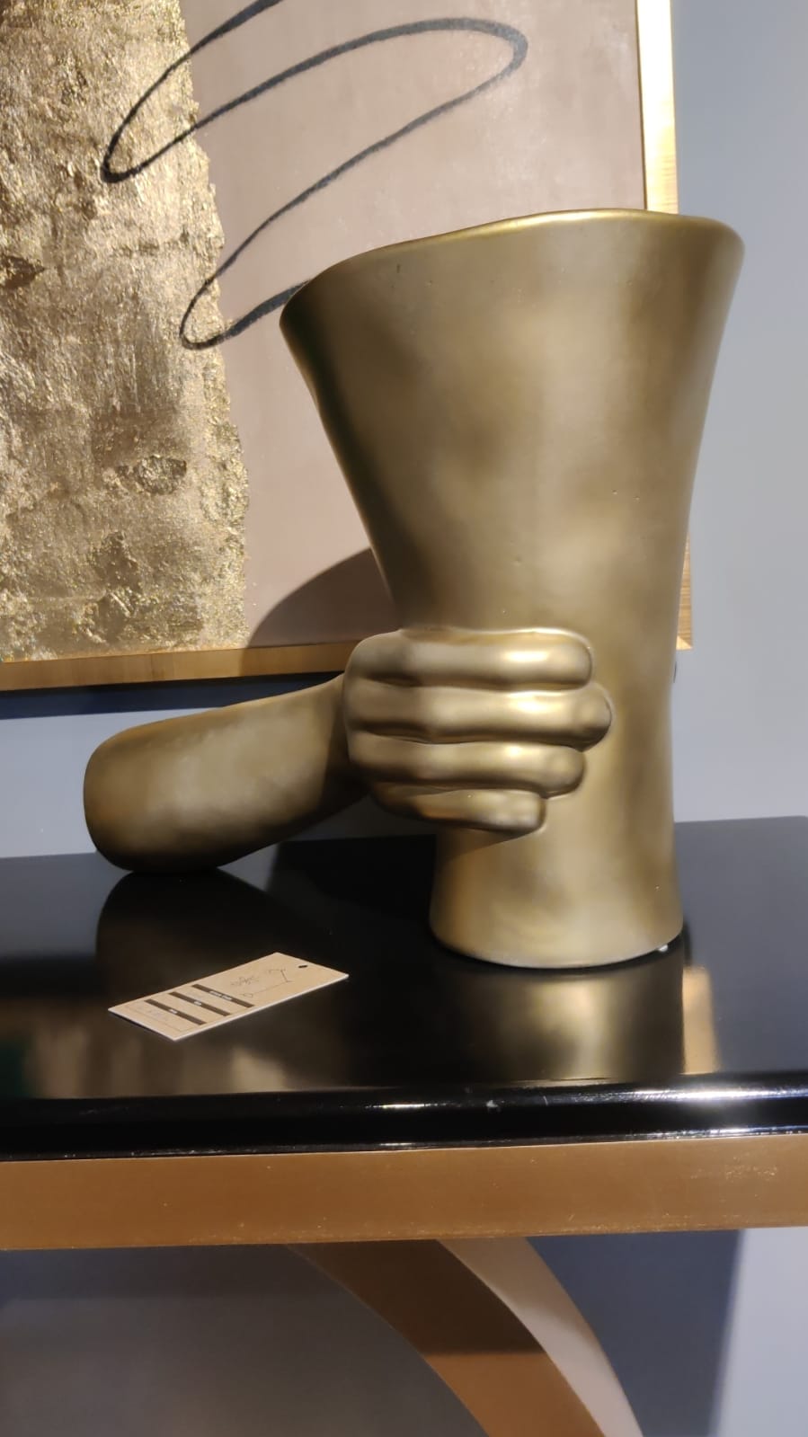Golden Hand Vase